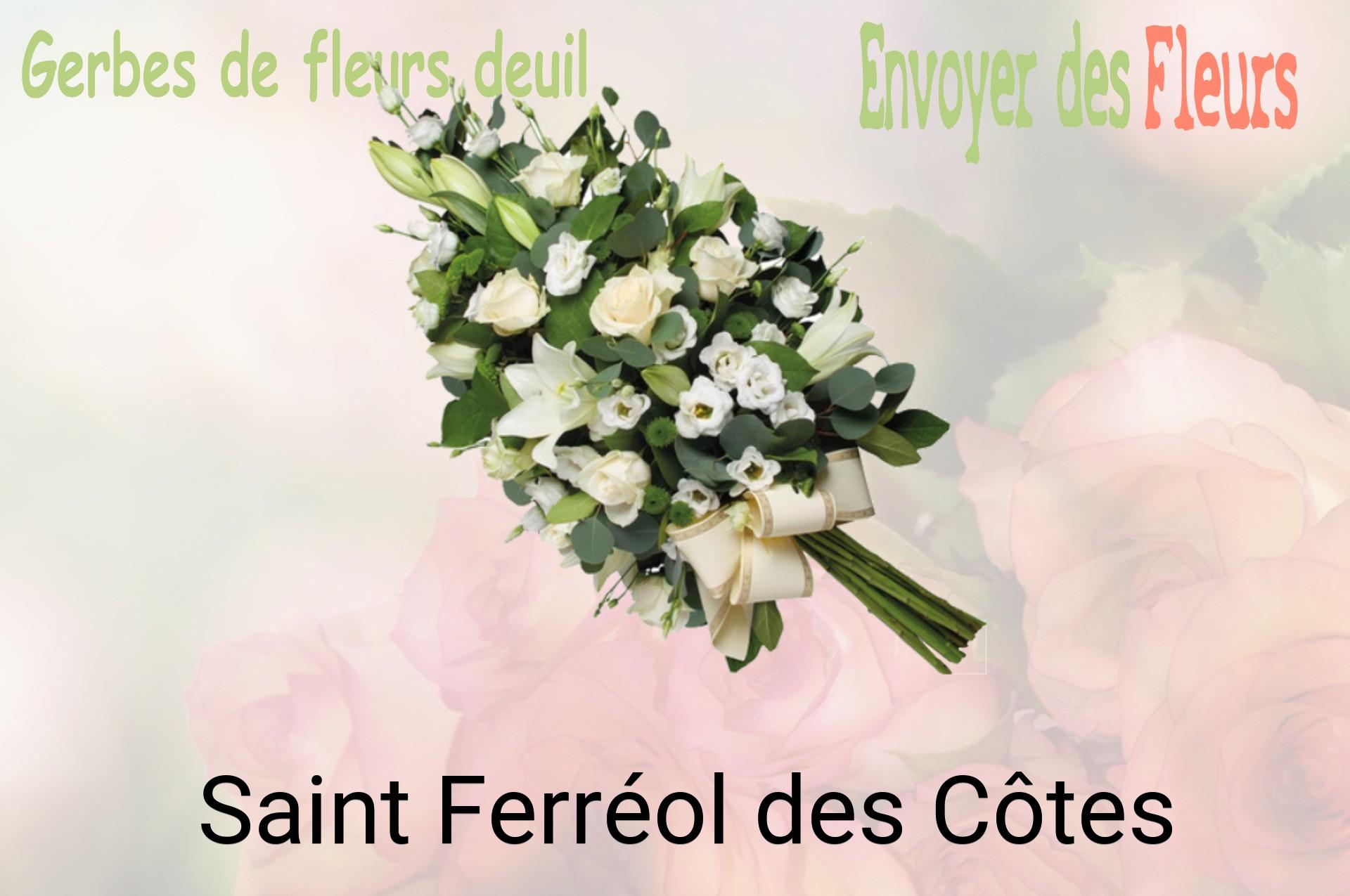 Gerbe de fleurs de deuil livrée à Saint-Ferréol-des-Côtes